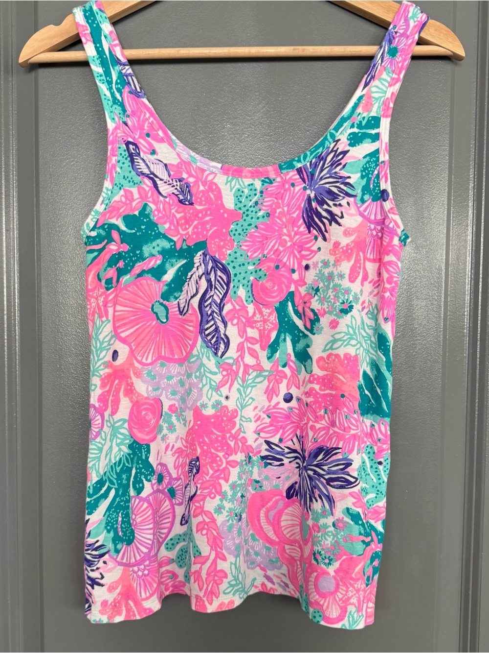 Lilly Pulitzer Tropical Floral Print Tank Top Size XS